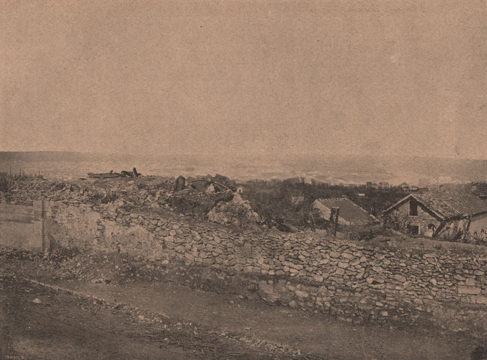 PARIS COMMUNE 1871. Redoute Avancée de Meudon. Hauts-de-Seine c1873 old print